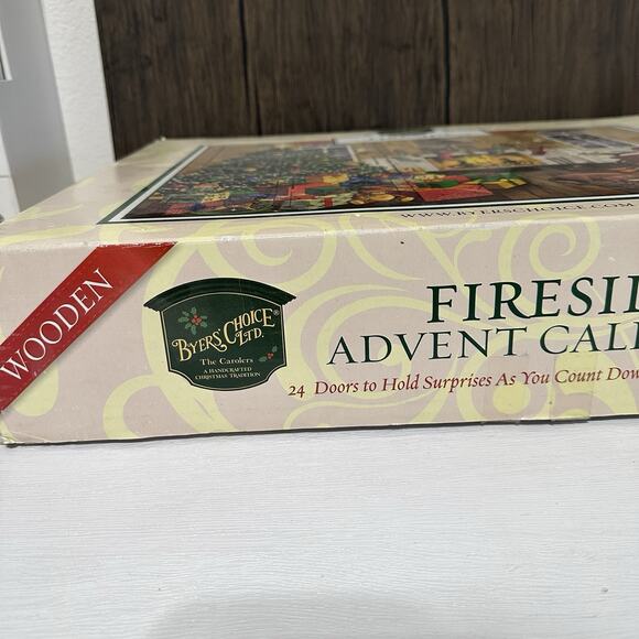 Byers Choice Ltd Traditions Fireside Wooden Advent Calendar 2003 Christmas - Picture 3 of 11